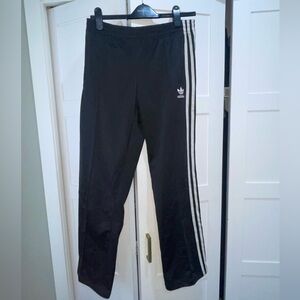 Adidas Black Joggers with White Stripes